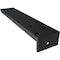 Ekena Millwork Hidden Floating Steel Heavy Duty Bracket w/ Flange, Powder Coated Black 2 1/2"W x 12"D x 1 1/2"H BKTM02X12X01HFPBL - alternate 3
